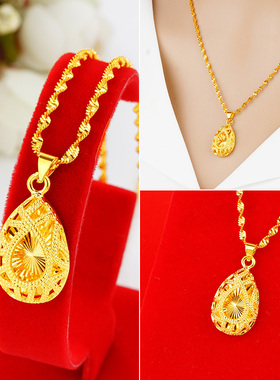 韩版水滴时尚风镂空饰品仿真黄金