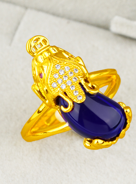 情侣指环戒指貔貅越南沙金仿金