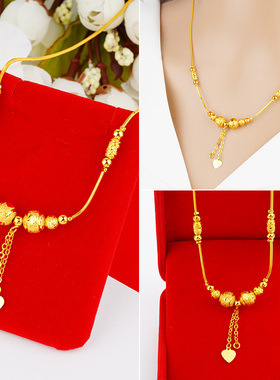 吊坠锁骨链女士饰品项链镀金