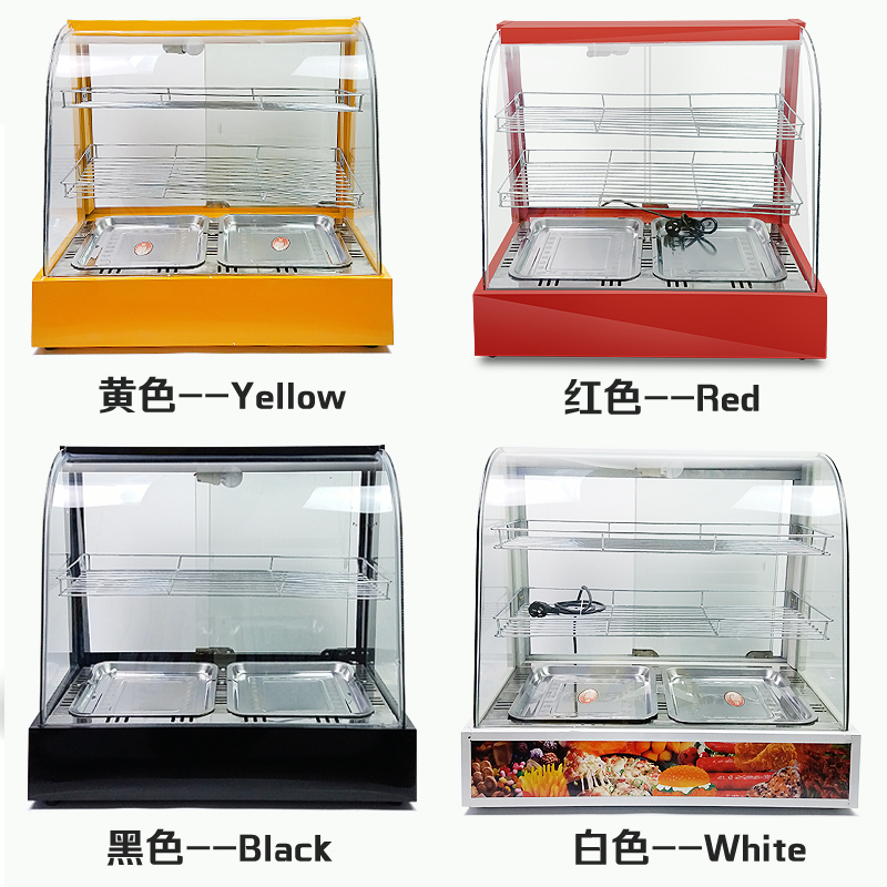 商用玻璃蛋挞恒温柜保温箱加热台式小型保温柜食品展示柜板栗汉堡 - 图1