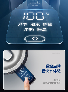 电热烧水壶智能恒温大容量不锈钢