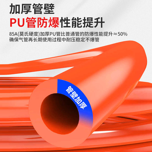 PU软气管8MM木工气线12高压气带6*4气泵软管10*6.5空压机配件大全 - 图1