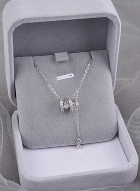 925纯银灵蛇戏珠灵动项链女轻奢小众高级气质送女生生日礼物刻字