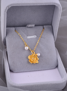 925纯银莲花项链女2024年新款