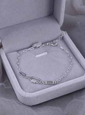 几何手链女夏925纯银女生简约