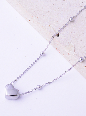 项链心形桃心爱心女夏ing冷淡