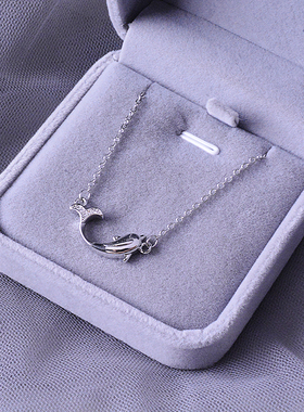 海豚项链s925清新仙气少女甜美