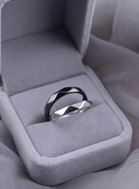 925纯银戒指情侣几何小众