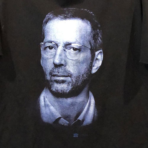 Eric Clapton艾利普顿吉他之神人像潮牌短袖美式vintage古着T恤潮 - 图0