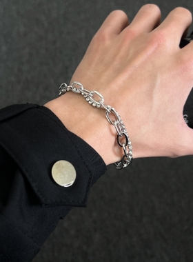 双层闪钻手链钛钢不掉色