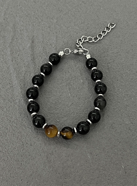 复古国潮虎眼石手串男新中式