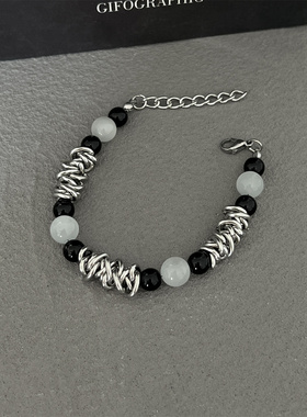 2025新款黑玛瑙手链男潮串珠手串