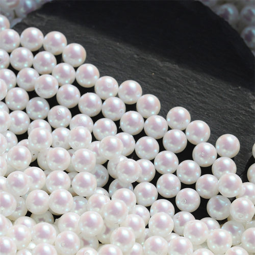 仿海水珠树脂直孔仿珍珠diy串珠手链项链饰品配件材料 - 图0