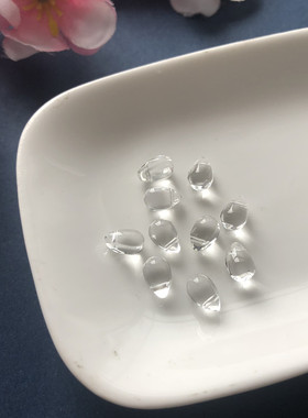 50个装捷克琉璃单色横孔diy