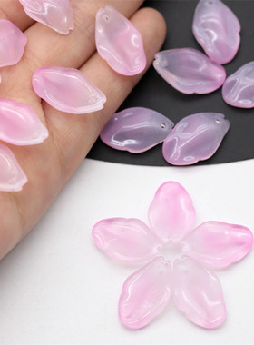 diy发簪绑花琉璃玉簪花饰品配件