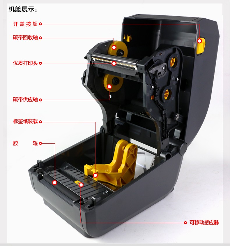 ZEBR斑A马ZD420t/ZD888t/ZD421快递面单打印机四英寸标签产品箱标-图2