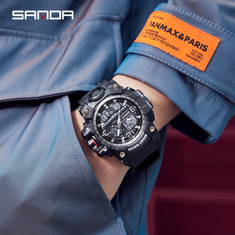 卡西殴联名初高中学生运动感电子表 卡之蓝手表国产腕表