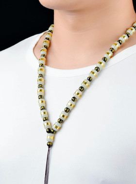 金镶玉黄金项链999男款大气