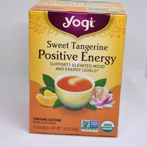 现货Yogi Tea甜橘正能量原生天然草本补充剂绿色马黛制成提升能量 - 图1