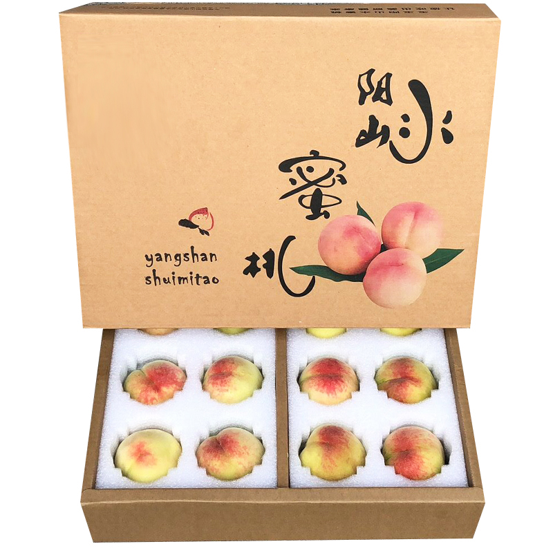 老华家阳山水蜜桃正宗无锡阳山水蜜桃新鲜桃子5两12个礼盒装当季孕妇水果现摘现发2