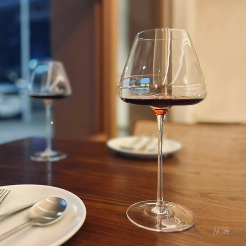 欧式水晶勃艮第红酒杯葡萄酒杯玻璃杯高级感轻奢大肚凹底高脚杯 - 图1