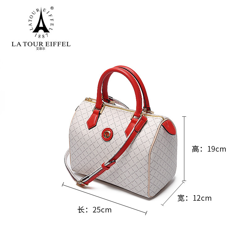 艾菲尔女2019新款欧美休闲波士顿包 latoureiffel1887女士包袋