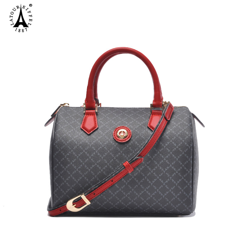 艾菲尔女2019新款欧美休闲波士顿包 latoureiffel1887女士包袋