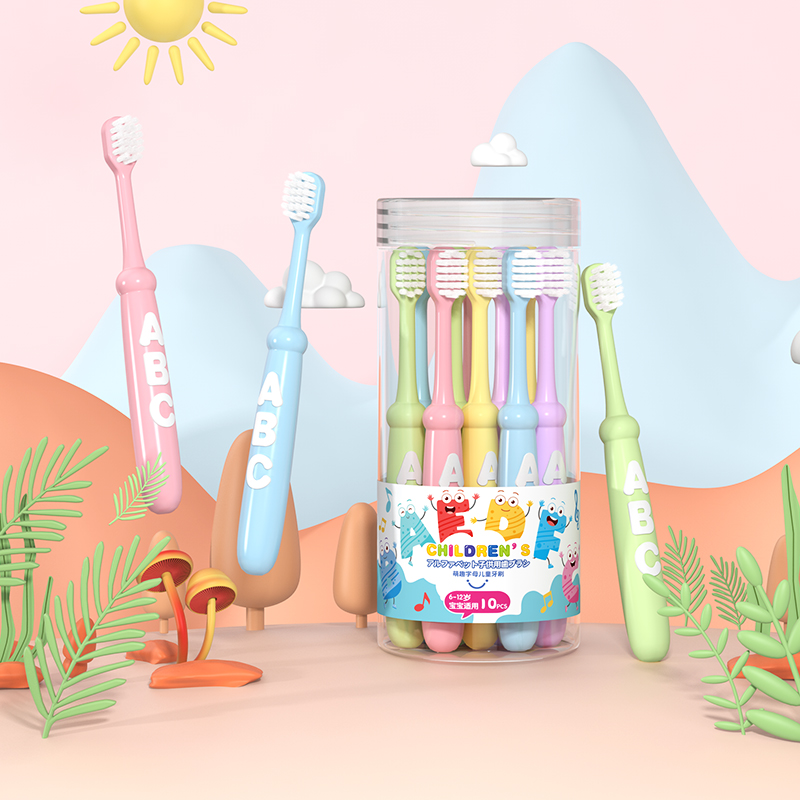 软毛牙刷1-3-6-9-12岁高密呵护宝宝 护士长牙刷/口腔清洁工具