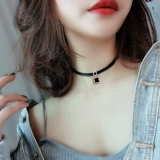 Черное короткое ожерелье, чокер, брендовая цепочка до ключиц, коллекция 2022, простой и элегантный дизайн
