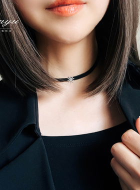 高档微镶锆石项链女镀白金太阳花