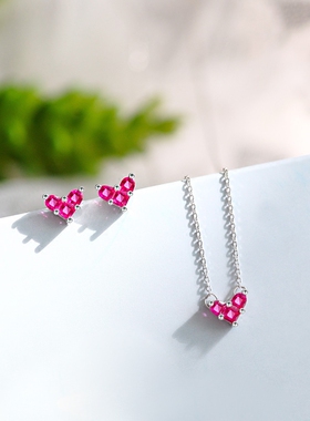 短款韩国迷你爱心形名媛风小吊坠