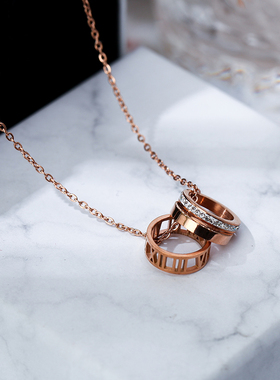 韩国金项链钛钢轻奢锁骨链女