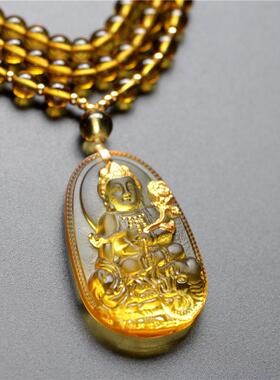 琉璃佛牌鎏金贴金本命佛吊坠千手观音十二生肖八大守护神男女