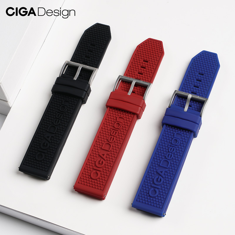 CIGA design玺佳品牌定制硅胶表带22mm表带亲肤舒适正品原装配件-图2