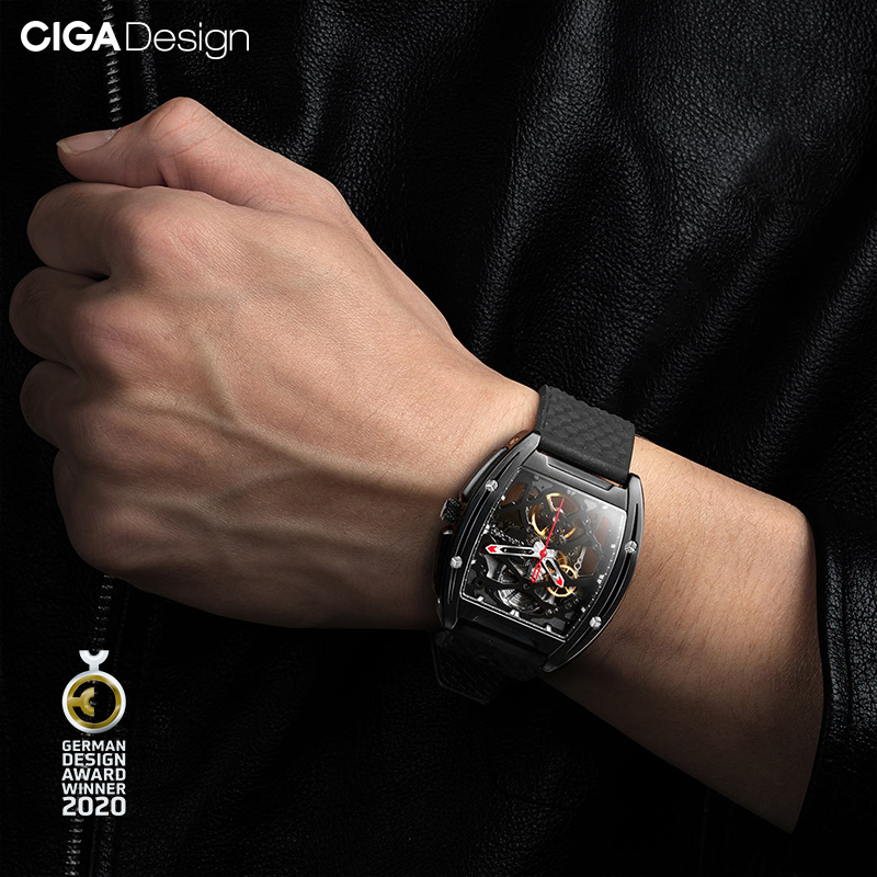 cigadesign旗舰店CIGA Design玺佳机械表酒桶男表镂空手表男机械表防水男士手表2