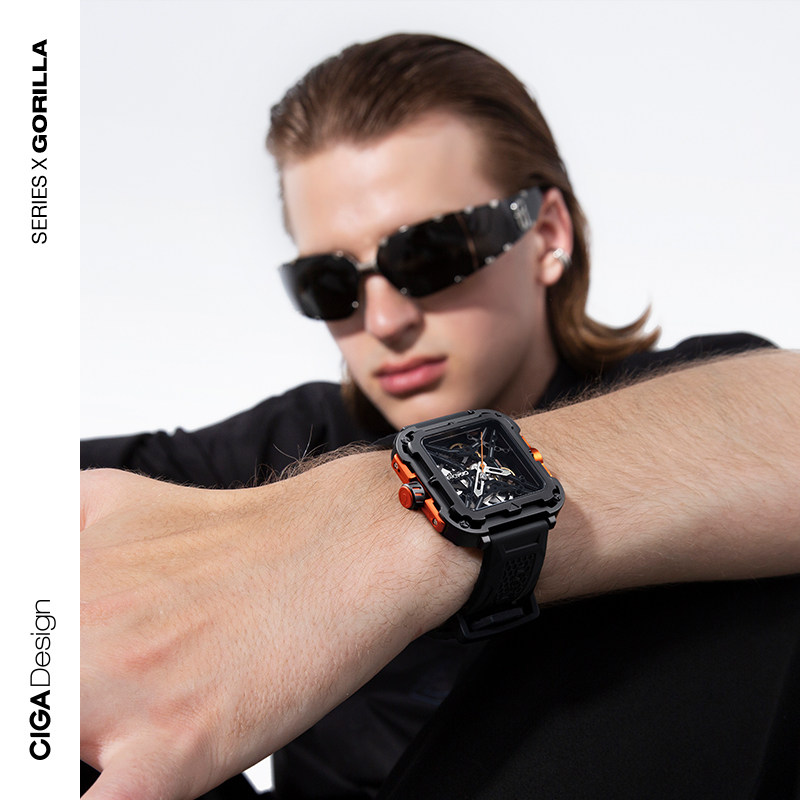 坦克联名款CIGA design玺佳X系列大猩猩SUV潮流腕表镂空男士手表