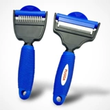 Магазин возвращается, собака чистит собаку, кошачья расческа, снятие волос расчесывала игла для волос кошачьего боевого устройства