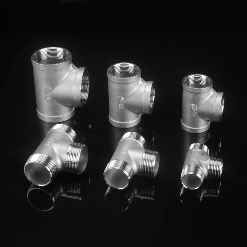 304不锈钢1分至4寸内丝外丝三通DN40/50水油汽管内牙外牙接头配件 - 图2