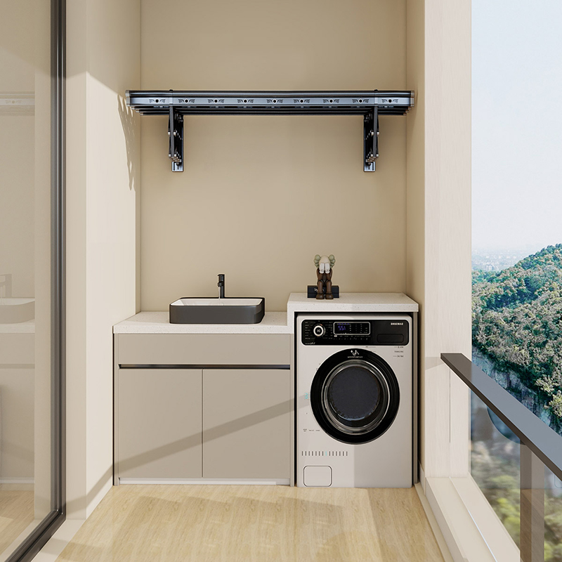 【政府补贴】盼盼伸缩晾衣架阳台推拉折叠室外晾衣杆户外晒衣架 - 图2