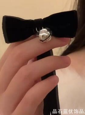 丝绒铃铛项圈女蝴蝶结choker