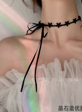 蕾丝项链颈饰黑色系限定