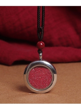 可打开装朱砂的空瓶吊坠粉空心装朱砂随身挂件嘎乌盒项链男女