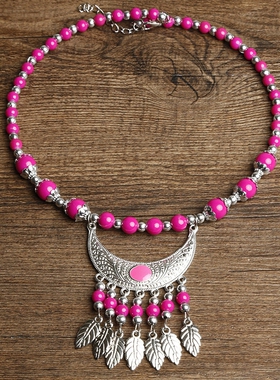 杨超越同款项链民族风颈链藏族头饰苗族藏族额头饰品眉心坠锁骨链