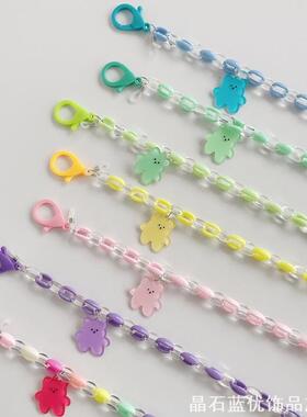 新款韩版简约卡通糖果色小熊