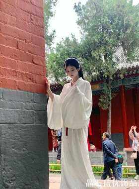 新中式弯月流苏发饰汉服步摇月牙吊坠发簪适配战国袍白色古装头饰