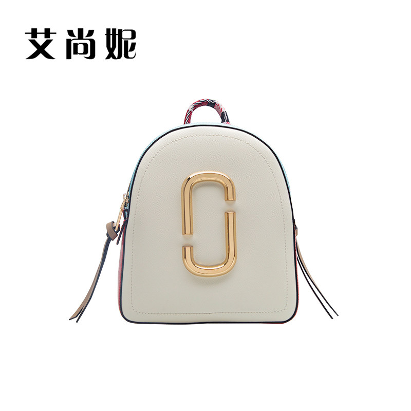 2020年新款女ins风真皮贝壳双肩包 艾尚妮箱包双肩背包