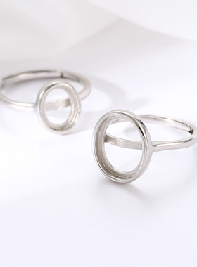 925银戒指镶嵌琥珀情侣款蜜蜡