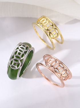 致闺蜜男女s925银戒指空托