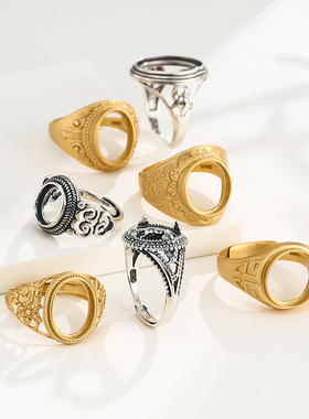 致闺蜜女s925银戒指空托