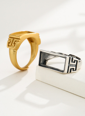 致闺蜜女s925银戒指空托